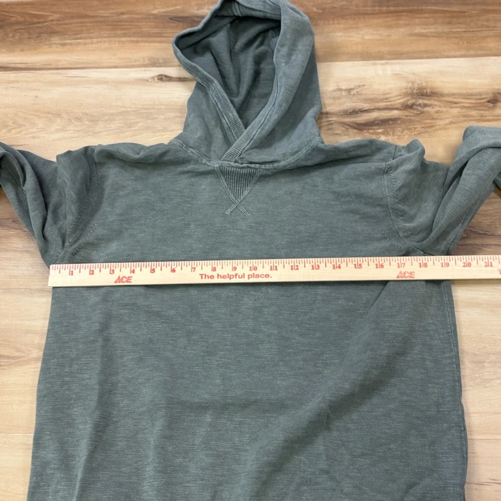 Banana Republic Hoodie Men M Minimalist Cotton Slub Knit Antique Sage Green 2020